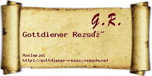 Gottdiener Rezső névjegykártya